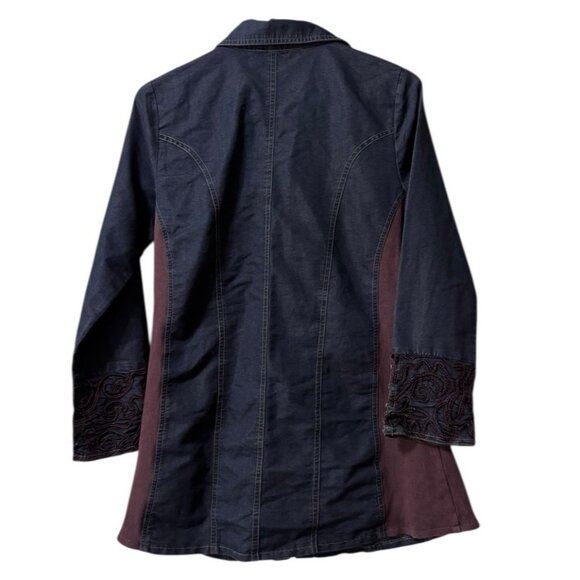 Parsley & Sage Women Jean Style ‎ Button Up Embroidered Long Sleeve Shirt Size S - Picture 2 of 13